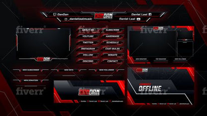 Twitch Overlay Panels And Intro Outro Brb